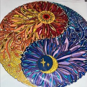 Colorful Yin Yang Floral Art